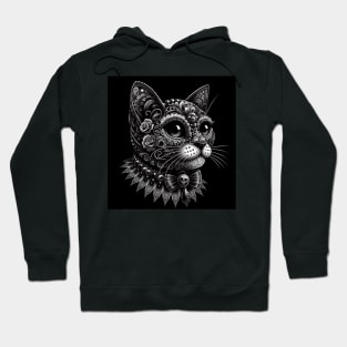 Black Cat Sugar Skull Hoodie